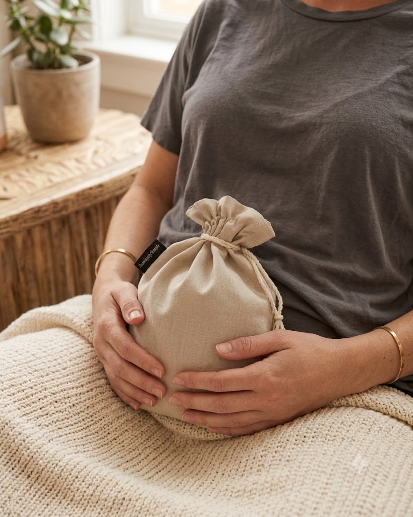 Herbal heating pad for menstrual pain